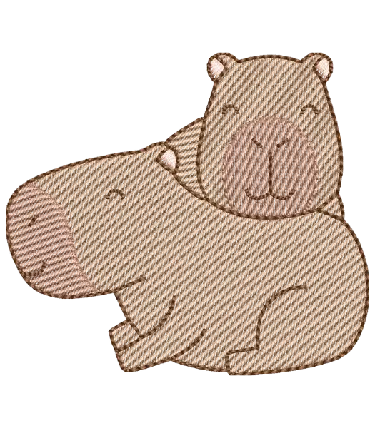 Matriz de Bordado Duas Capivaras